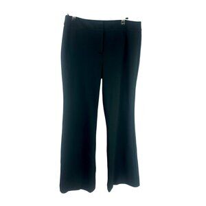 Talbots Stretch Bootcut Pants Women 8 Petite Black Ponte Work Minimal Classic